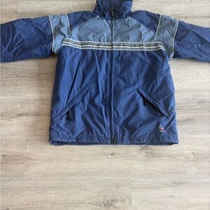 Quiksilver Kids Navy and Gray snowboard or ski Puffer Jacket